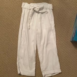 Abercrombie kids linen paper bag waisted pants size 7/8, EUC